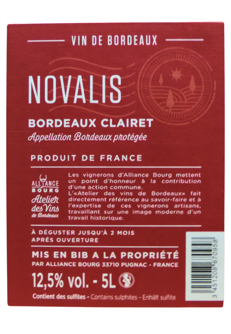 NOVALIS BORDEAUX CLAIRET 5L