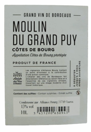 Moulin du Grand Puy 5L ou 10L